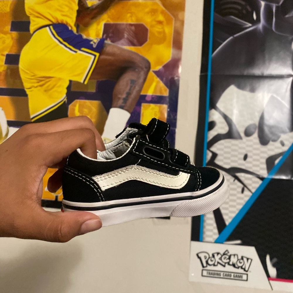 Vans Black and White Baby Walker Shoes